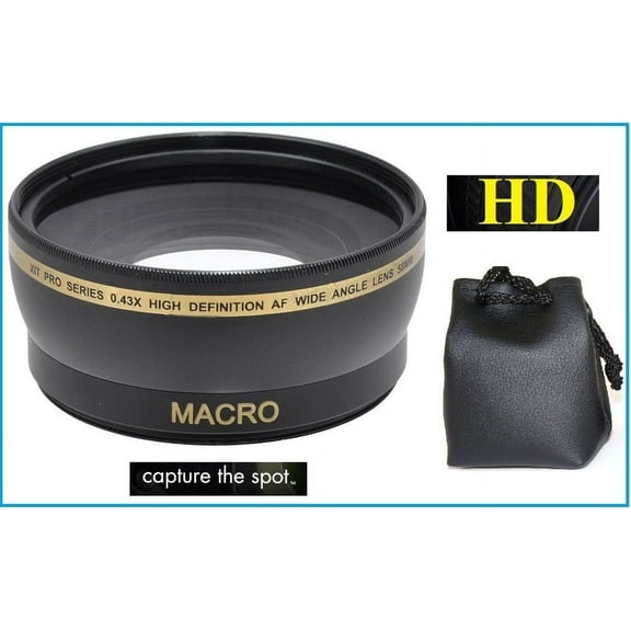 For Canon Powershot SX50 SX60 SX520 HS 0.43x Hi Def Wide Angle with Macro Lens (Ring adapter Included)