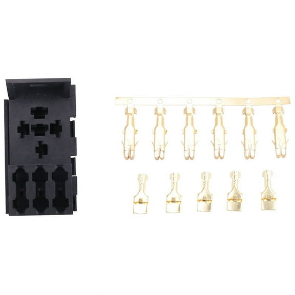 For Car Rv Yacht Relay & 3 Fuse Base Kit - 4, 5 Pin Flasher Relays Ato Fuses Holder Socket Box