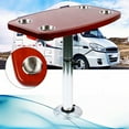 thumbnail image 1 of For Caravan RV Marine Boat Table w/ 4 Cup Holders & Base 22''-28'' Rectangle, 1 of 5