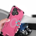 thumbnail image 1 of For Celero 3 Plus METKASE Strong Tough Metallic Design Hybrid in Slide-Out Package - Hot Pink, 1 of 4