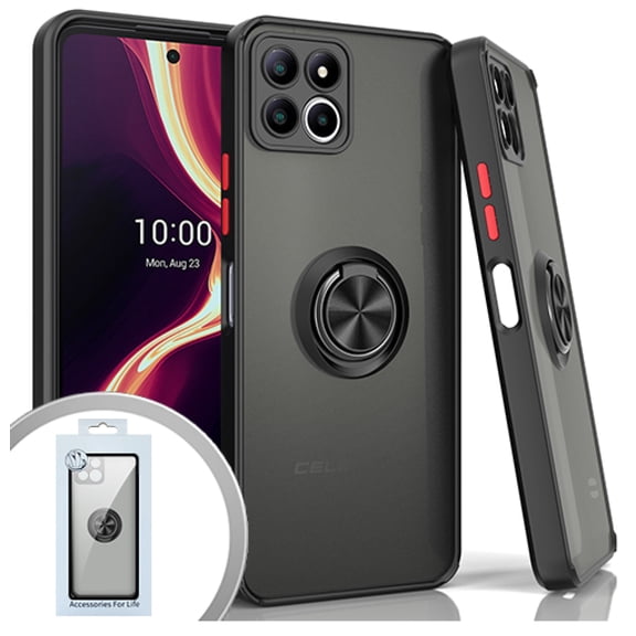 For Celero 5G+ PLUS 2023 O-Ring Kickstand Cover Phone Case - Black