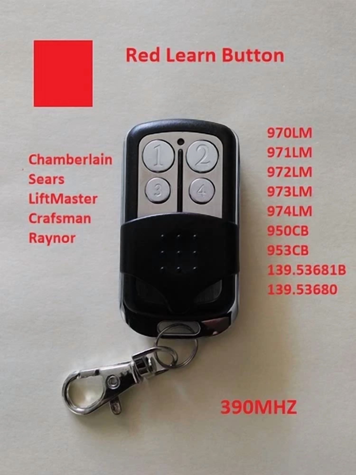 For Chamberlain Garage Door Opener Comp Mini Remote Control 950Cb 953Cb