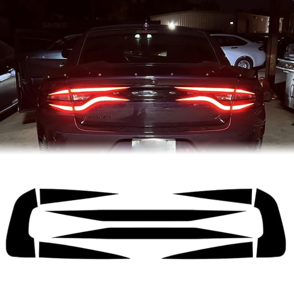 For Charger 2015-2023 Tail Light Race Track Rear Overlay Decal Cover Vinyl Black