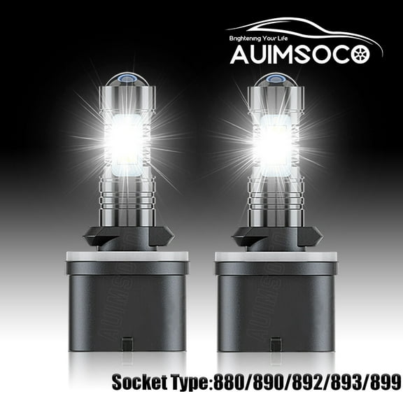 For Chevrolet Astro 1990-1994 Fog Light 880 Bulb Conversion 6000K Xenon White 2x High Power Lamps Non-polarity