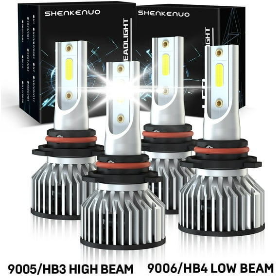 For Chevrolet Astro 1995-2000 2001 2002 2003 2004 2005 Led Headlight Bulbs 9006 9005 High&Low Beam White 4pcs