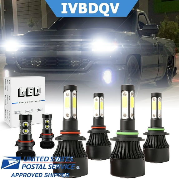 For Chevrolet Avalanche 1500/2500 2002-2005 LED Headlight Bulbs,Super Bright LED Headlight Bulbs 6000K Cool White