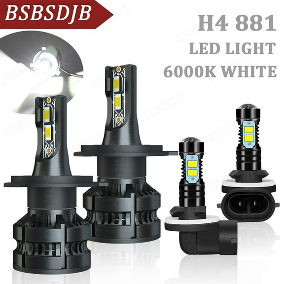 For Chevrolet Aveo 2004 2005 2006 2007 2008 White LED Headlight + Fog Light Bulb