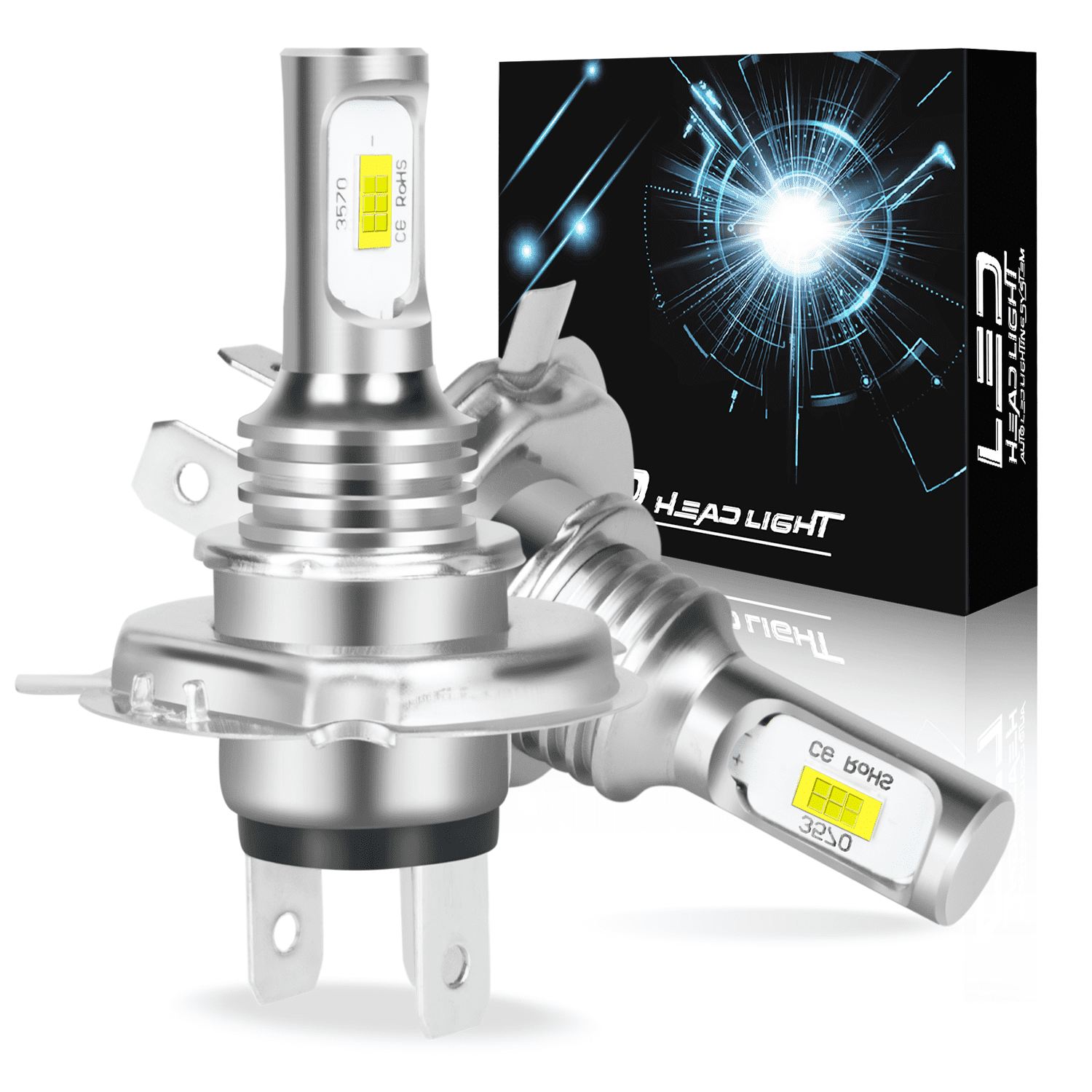 For Chevrolet Aveo 2004-2011 H4 9003 Halogen Headlight Bulb High Low Beam Warm White Light Kit 2pcs