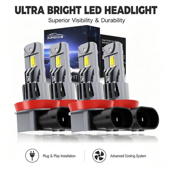 For Chevrolet Captiva Sport 2012-2015 LED Headlight H9 High Beam H11 Low Beam Bulbs Cool White Bright