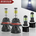 thumbnail image 1 of For Chevrolet Cavalier 2003 2004 2005 White LED Headlight + Fog Light Bulbs, 1 of 12