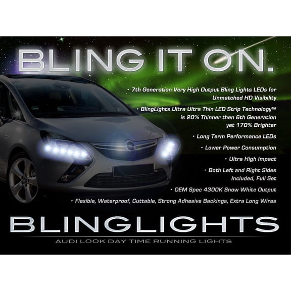 For Chevrolet Chevy Nabira LED DRL Light Strips Headlamps Headlights Day Time Running Lamps