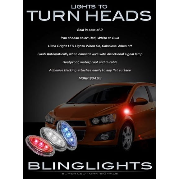 For Chevrolet Chevy Sonic LED Side Markers LEDs Turnsignal Turn Signal Signaler Lights Lamps