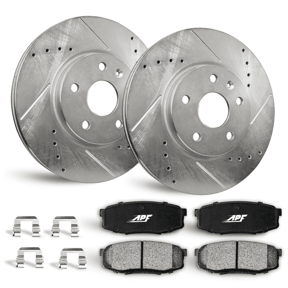 For Chevrolet Equinox (10-17), GMC Terrain (10-17) Rear Brake Kit Rotors+Pads