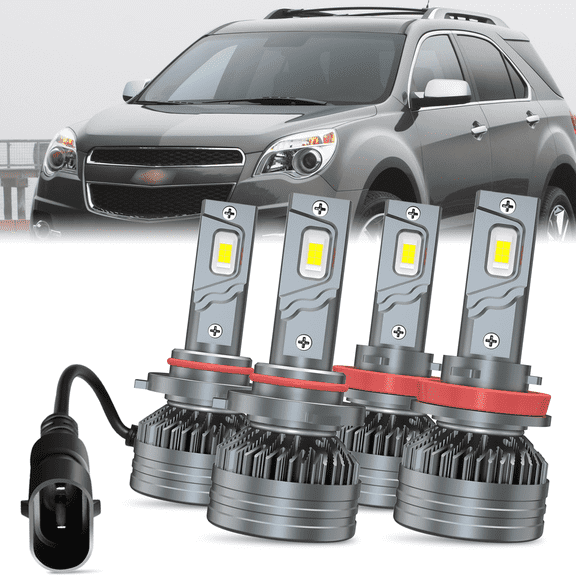 For Chevrolet Equinox 2010 2011 2012 2013 2014 2015 2016 2017 LED Headlight Bulbs 9005 H11 High&Low Beam 4pcs