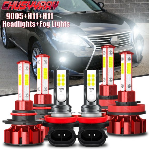 For Chevrolet Equinox 2010-2017 6000K LED Faros de haz alto bajo+luz antiniebla