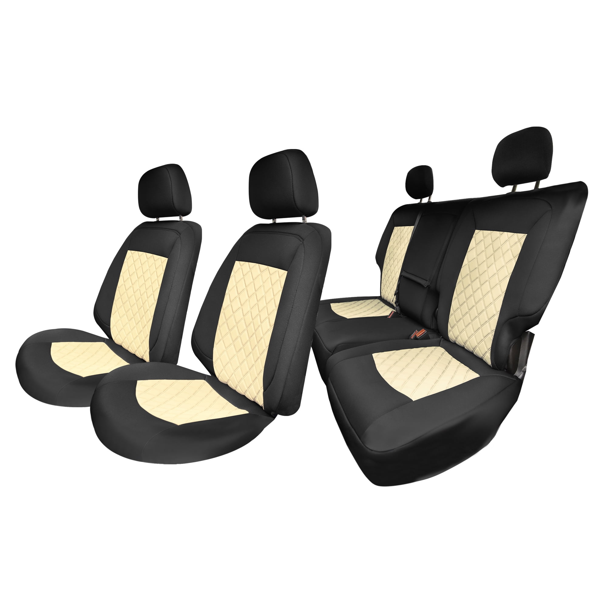 For Chevrolet Equinox 2018-2023 FH Group Neoprene Waterproof Custom Fit Car Seat Covers - Beige Full Set