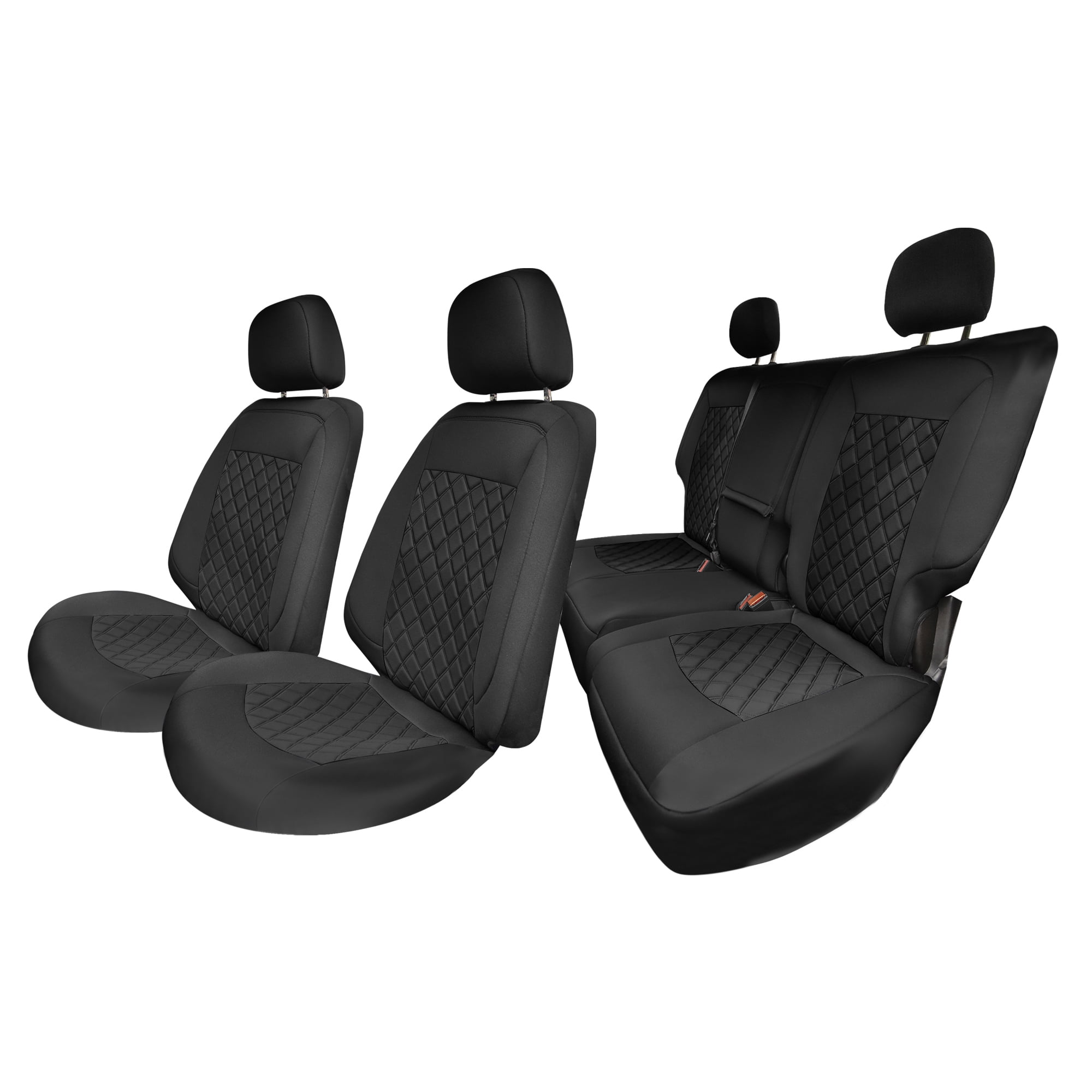 For Chevrolet Equinox 2018-2023 FH Group Neoprene Waterproof Custom Fit Car Seat Covers - Black Full Set