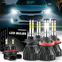For Chevrolet Malibu 2013 2014 2015 LED Headlights H7 H11 High&Low Beam 9145 Fog Lights 6pcs