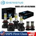 thumbnail image 1 of For Chevrolet Malibu 2013-2015 LED Headlight Bulbs,9005 H7 High beam and Low Beam+ 9006 Fog light Bulbs,6pc, 1 of 11