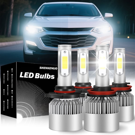For Chevrolet Malibu 2019 2020 Led Headlight Bulbs 9005 H11 High&Low Beam 4pcs