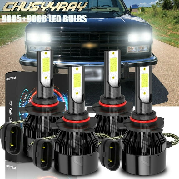 For Chevrolet S10 1998-2003 - 4PC 6000K LED Headlight High & Low Beam Bulbs Kit