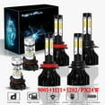 thumbnail image 1 of For Chevrolet Silverado 1500 2500 2007-2015 LED Headlight Bulbs,9005 H11 High beam and Low Beam and 5202 Fog light Bulbs,Pack of 6, 1 of 9