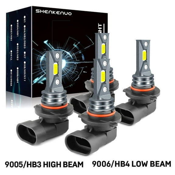 For Chevrolet Silverado 1500 2500 3500 1999-2006 Led Headlight Bulbs 9006 9005 High&Low Beam White 4pcs