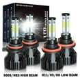 thumbnail image 1 of For Chevrolet Silverado 1500 2500 3500 2007-2011 2012 2013 2014 2015 2019 2020 Led Headlight Bulbs 9005 H11 High&Low Beam 4pcs, 1 of 11