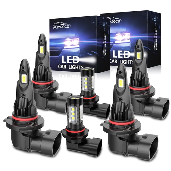 For Chevrolet Silverado 1500 HD 2003 2005-2006 9005+9006+H10 Combo 6x LED Headlight Bulbs High Low Beam & Fog Light Conversion Kit
