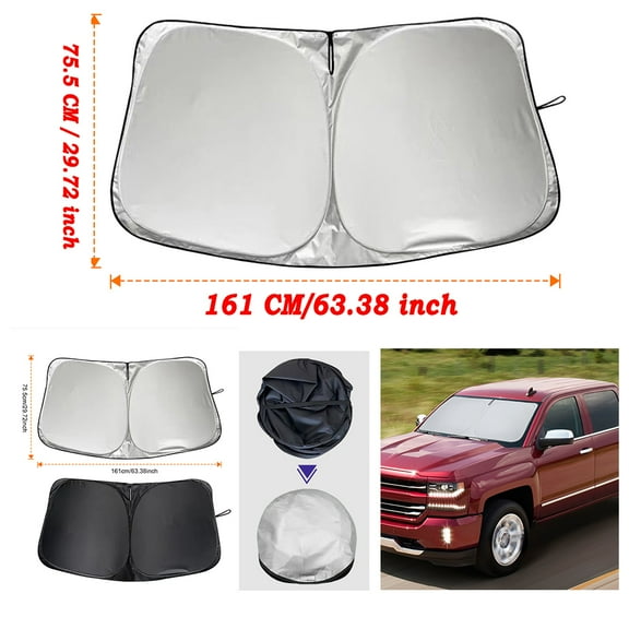 For Chevrolet Silverado 2019 Windshield Sun Shade Heat Block Shield Cover Visor