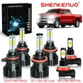 thumbnail image 1 of For Chevrolet Silverado 2500 2011 2013 5.3L 4.8L Led Headlights 20000LM 9005 High Beam H11 Low Beam H11 Fog Light Bulbs, 1 of 12
