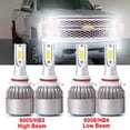 thumbnail image 1 of For Chevrolet Silverado 3500 2001-2006 Led Headlights 12000LM 9005 High Beam 9006 Low Beam Bulbs, 1 of 9