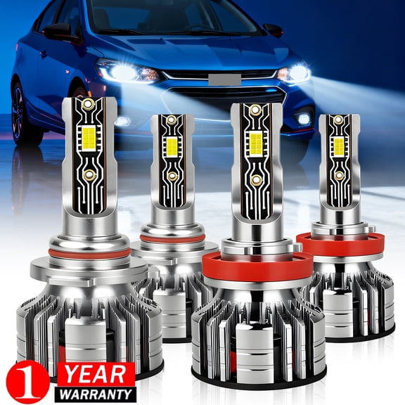 For Chevrolet Sonic 2012-2020 LED Headlight High Low Beam Bulbs Combo Kit 6000K Crystal White 4Pcs