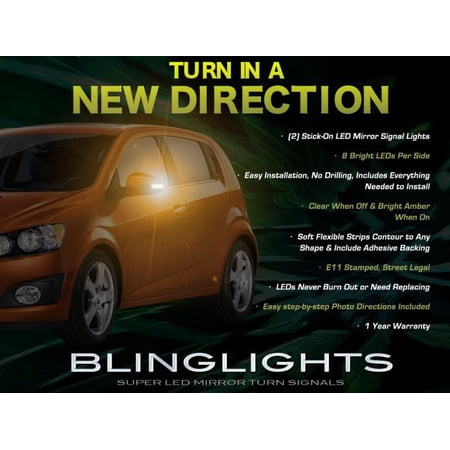 For Chevrolet Sonic Side View Mirror Add-On LED Turnsignal Lights