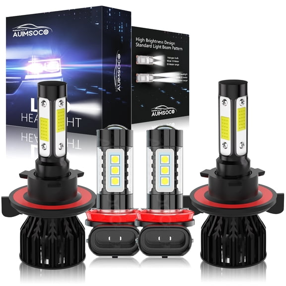 For Chevrolet Spark 2013-2015 Combo 4x 9008 H11 LED Headlight Conversion High-Low Beam & Fog Light, 6000K Cool White 8000LM Super Bright