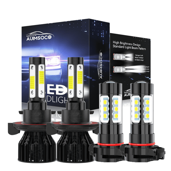 For Chevrolet Spark Hatchback 4-Door 2017-2020 LED Headlight Fog Light Bulbs Kit