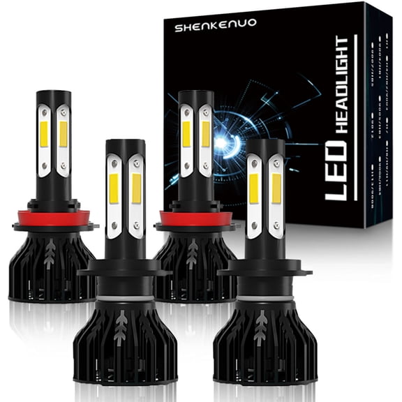 For Chevrolet Zafira 2002-2006 LED Headlight Bulbs H9+H7 High Beam + H7 Low Beam 4pc