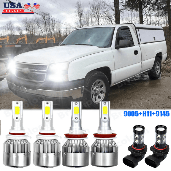 AlexTong White LED 6000K Automotive Bulb fits Chevy 4 Pack