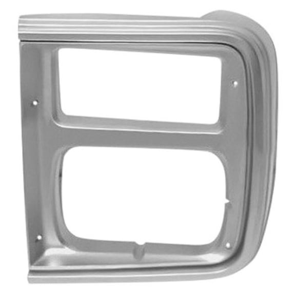For Chevy Astro/G-Series/LLV/P-Series 1990 1991 Headlight Bezel Passenger Side | Silver | w/ Single Rect Headlight | GM2513122 | 15596114