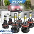 thumbnail image 1 of For Chevy Avalanche 2007-2013 LED Headlight Bulbs,9005 High+H11 Low Beam+5202 Fog Beam LED Headlight Bulbs 6000K Cool White, 1 of 13