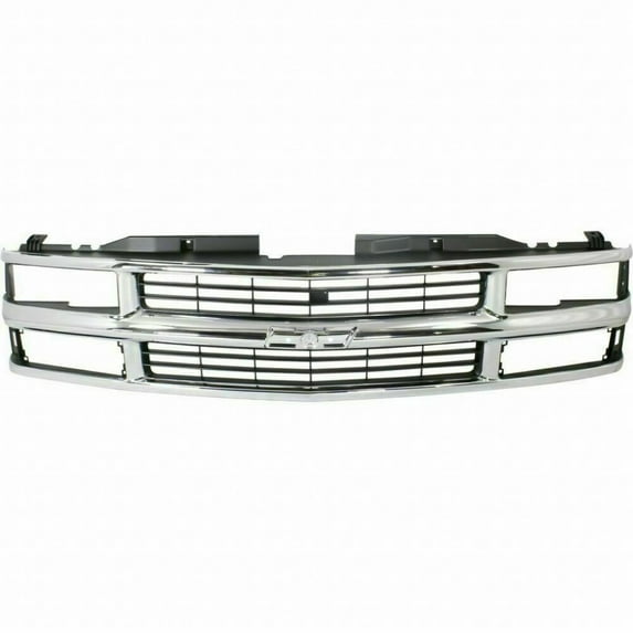 For Chevy Blazer/Tahoe 1999 2000 Grille | Chrome/Silver/Black w/ Composite Type Headlight | GM1200238 | 15981106