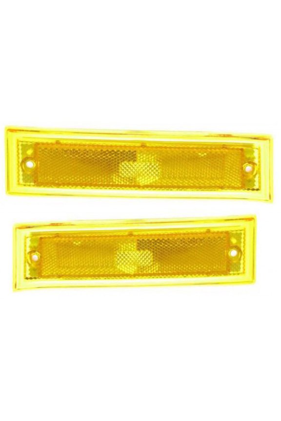 For Chevy C/K Pickup Side Marker Light 1981-1991 Driver and Passenger Side | Pair | Chrome | GM2550112, GM2551106