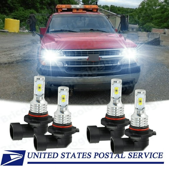 For Chevy C/K Pickup Silverado Suburban 1994-1998 - 4x LED Headlights Bulb