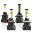 thumbnail image 1 of For Chevy C1500 1988-1999 Headlights Lamp 4pc LED Conversion Bulbs Kit, 1 of 13