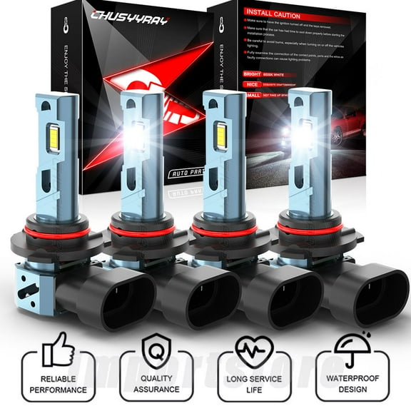 For Chevy Camaro 1998 1999 2000 2001 2002 LED Headlight High Low Beam Bulbs Upgrade Kit 6000K White 4x