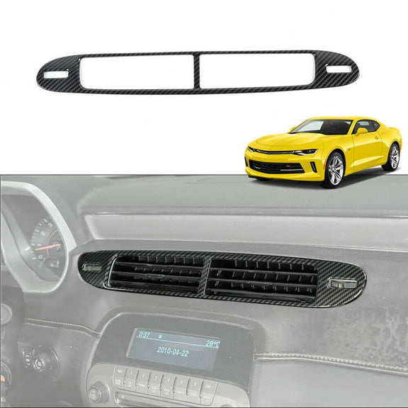 For Chevy Camaro 2010-15 Carbon Fiber Center Dashboard Air Vent Panel Cover Trim