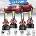 thumbnail image 1 of For Chevy Camaro 2014-2015 H11+H11 LED Headlights Combo High Low Beam Conversion Kit Bright White Bulb 4Pcs, 1 of 8