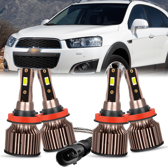 For Chevy Captiva Sport 2012-2015 4X LED Headlights Bulbs Kit High Low Beam