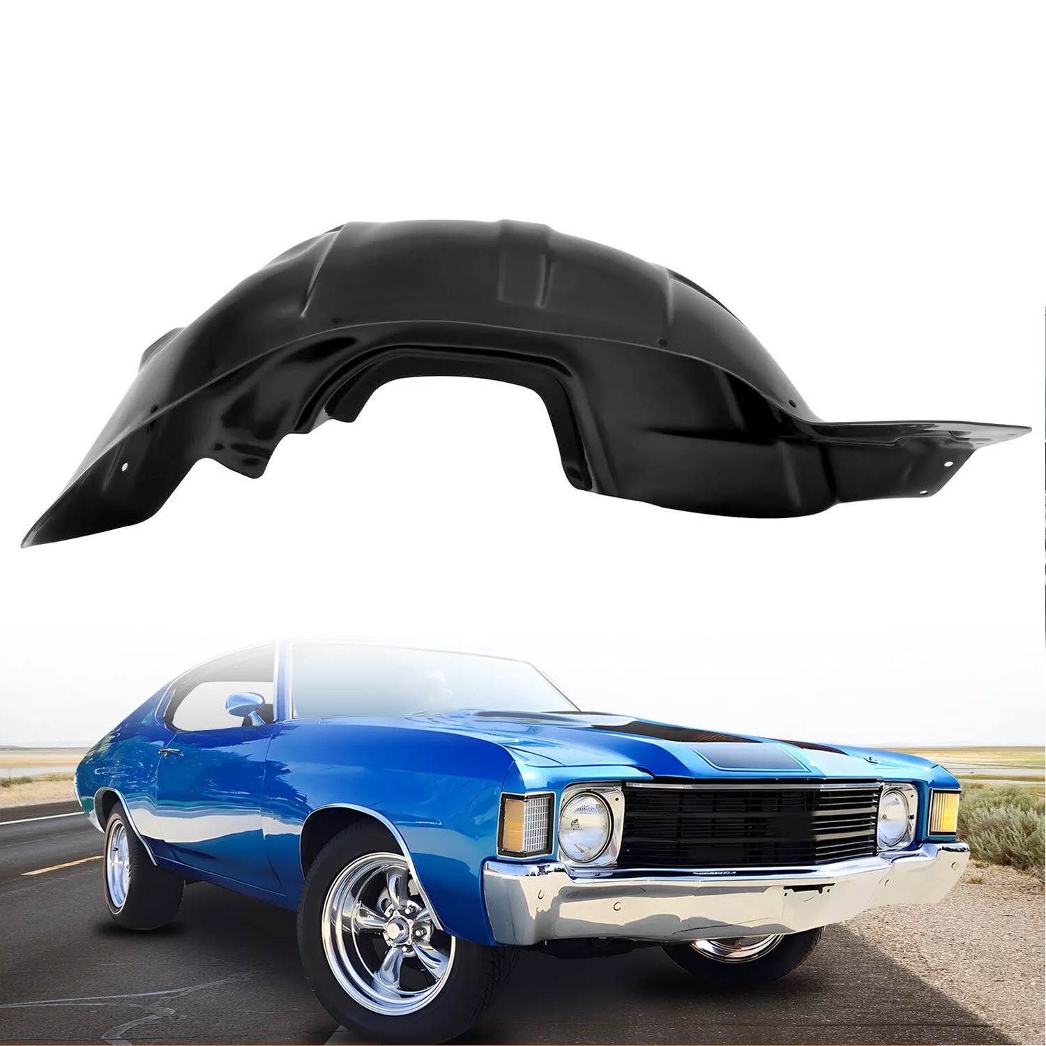 OER BP1056M 1970-72 Chevrolet Monte Carlo; Inner Fender Skirt; Liner: Well; Pair OER BP1056M 1970-72 Chevrolet Monte Carlo; Inner Fender Skirt; Liner: Well; Pair