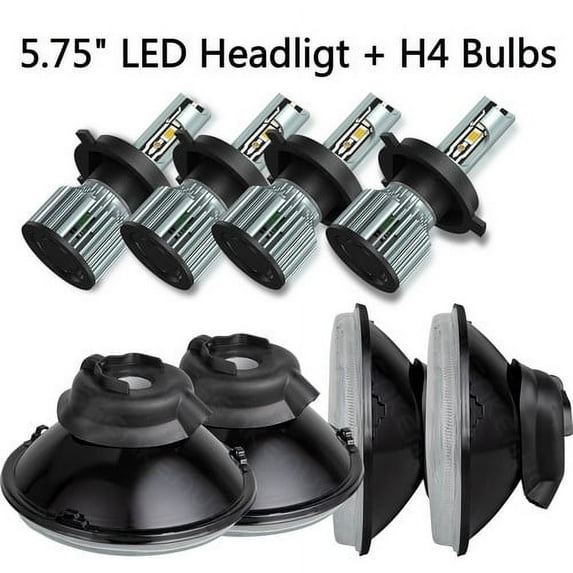 For Chevy Chevrolet Impala El Camino X4 5.75" 5-3/4"LED Headlights Hi/Lo Beam white 4PCS